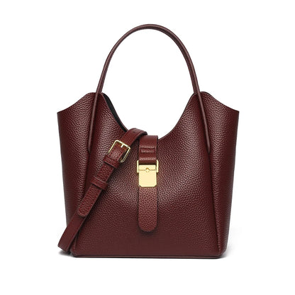Women‘s Cowhide Genuine Leather Shoulder Bag Ladies Soft Natural Cow Leather Handbag Female Fashion Luxury Design Crossbody Bags