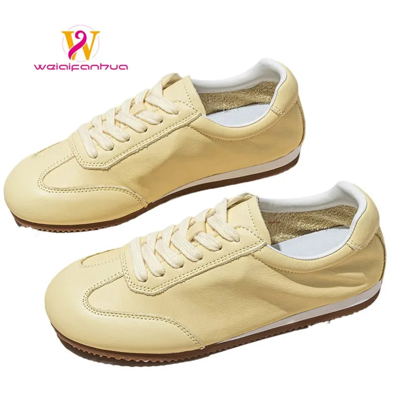 Women's Shoes - 2026 New Style Leather High-heel Dechen Shoes for Women, Retro Casual, Versatile and Sporty, Aigan Shoes Luxury