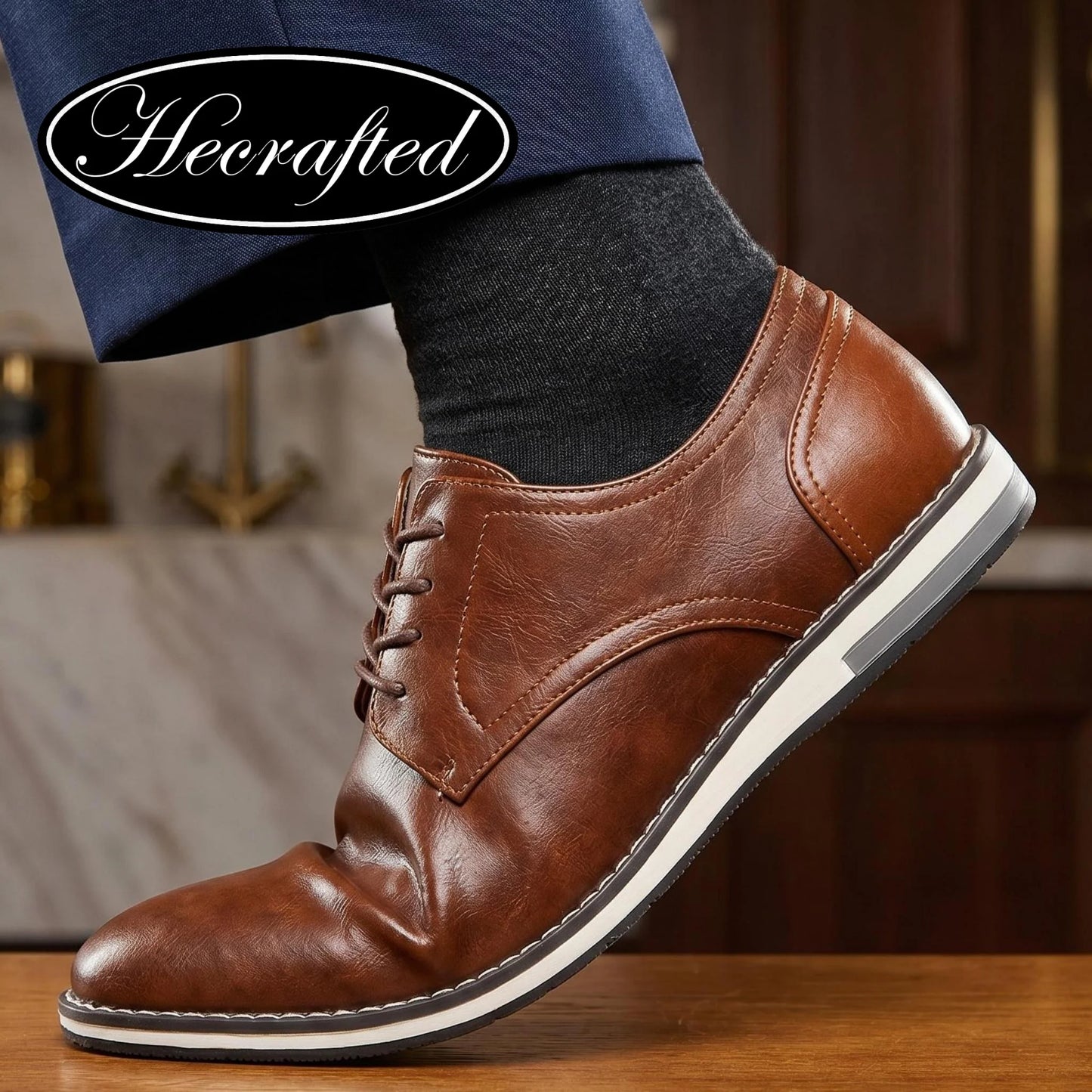 Leather loafer men fashion comfortable 2024 brand casual shoes men
