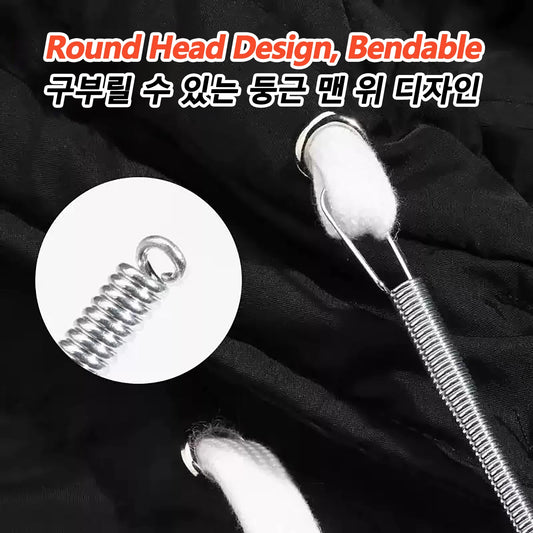 iLMH Bendable Spring Drawstring Threader, Pants Hoodies Elastic Band Lace Cord Flexible Drawstring Thread DIY Sewing Accessories