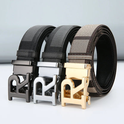 New Top material genuine leather cowhide men's belt, fashionable and versatile business belt for men luxury brand belts men