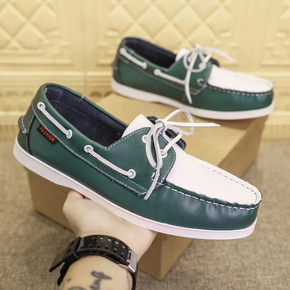 New Genuine Leather Loafers Men Moccasin Sneakers Driving Shoes Causal Men Shoes Women Footwear Docksides Classic Boat Shoes