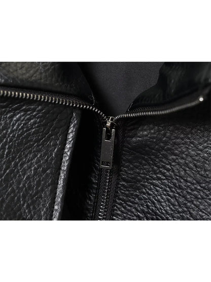 Women Fashion Leather Jacket Autumn Winter Loose Causal PU Faux Leather Jackets Coat Fashion Street Motorcycle Jackets