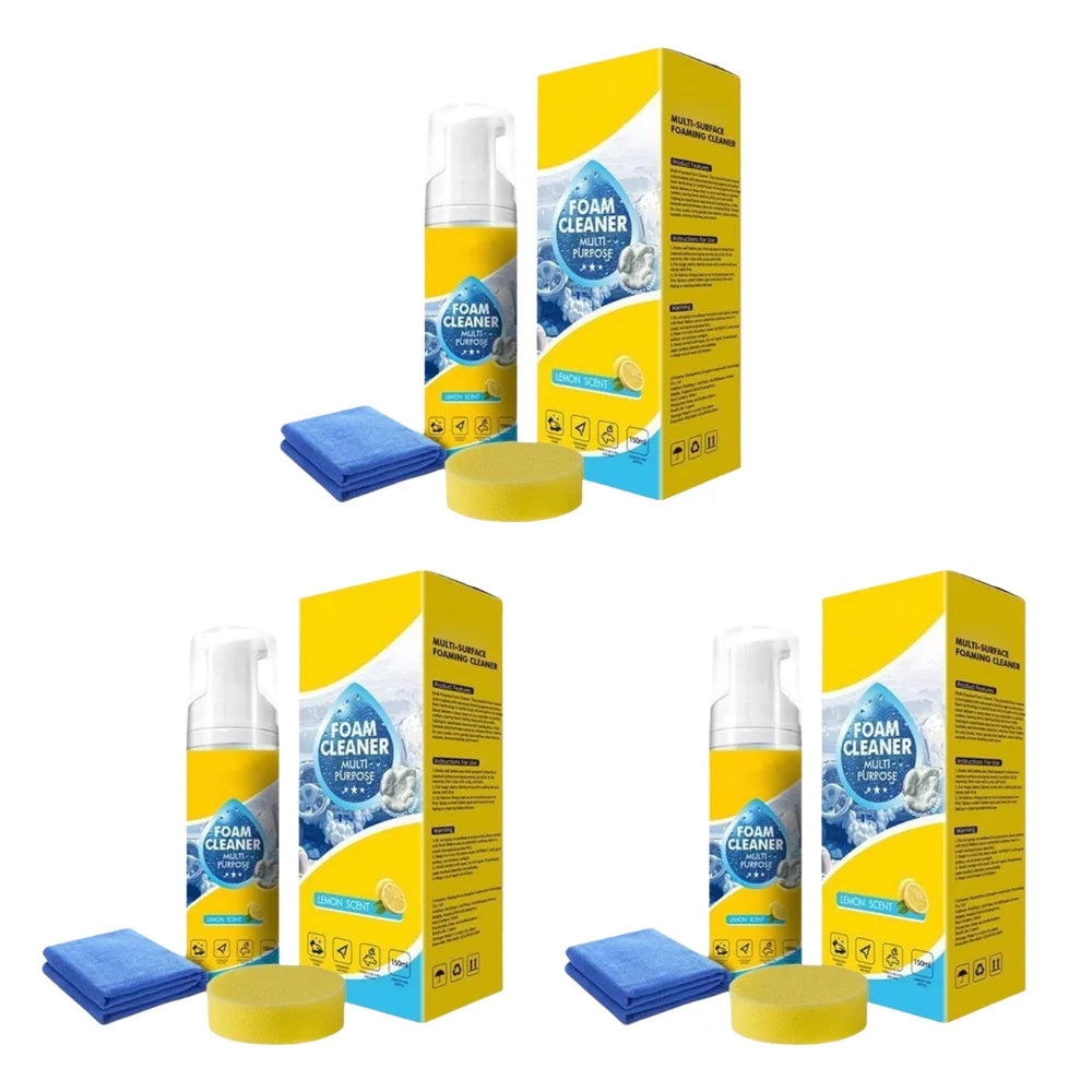Leather Upholstery Care Foam Cleaner Water Free Quick Clean Liquid With Matching Sponge Cloth Vehicle Interior Maintenance Gear