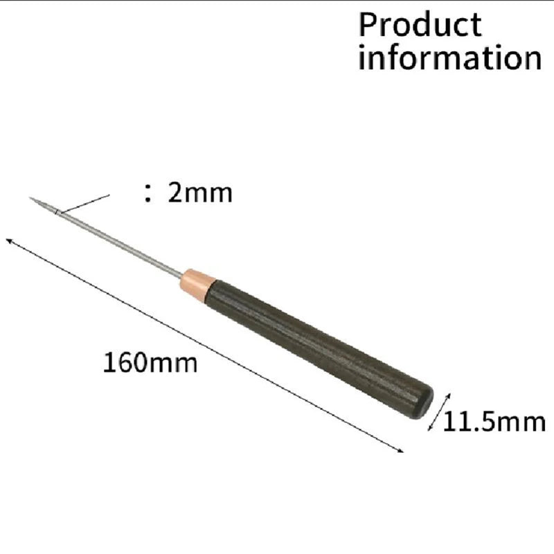 Professional Leather Wood Handle Awl Tools, Leather Craft, Stitching Sewing Accessories, Sewing Stitching, 2Pcs