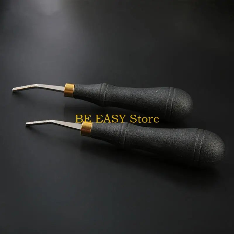 E28F Rougher Leather-Craft Hand Tool Stainless Steel Leathercraft Tools-Leather Beveler Tool for DIY Leather-Crafts