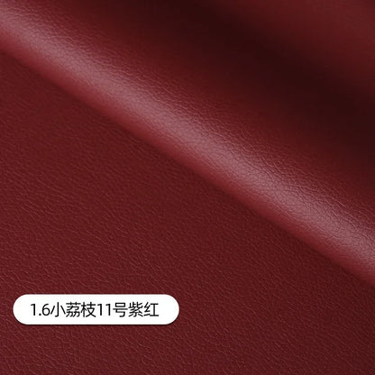 Litchi Pattern Leather Fabric Upholstery Per Meter for Car Interior Bag Chairs Diy Sewing Waterproof Wearable Soft Cloth Plain