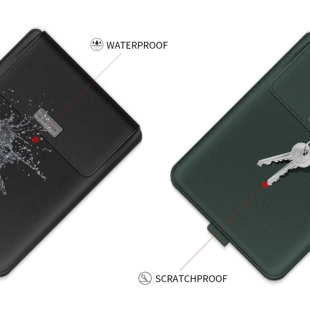 Pu Leather Laptop Sleeve Bag Case For Macbook Air Pro 13 14 16 M1 M2 M3 2020 2021 2022 2023 HP Dell 15 17 Inch Notebook Cover