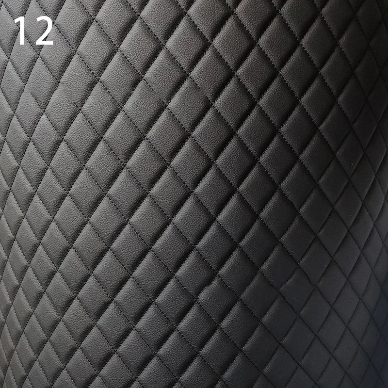 100x158cm Faux Leather Fabric Foam Quilted Padded for Car Interior Seat Cover Sofa Cushion Wear Resistant DIY