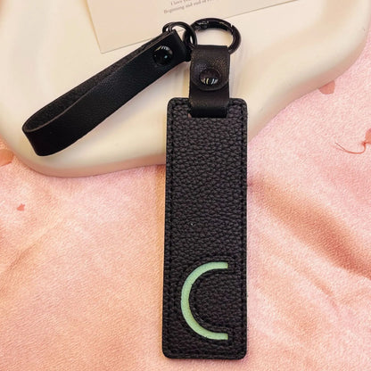 Accessory Display Hook Making Supplies Key Ring Pendant Keychain Accessories Keyring Holder Charm Gift 26 Letters Leather