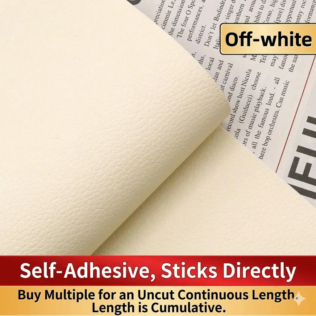 50x138cm Self-Adhesive PU Synthetic Leather Repair Patch Set for Car Seats Office Chairs Furniture Easy-to-Use Maintenance Kit