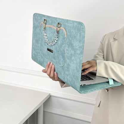 XMESSUN New Trendy PU Leather Laptop Case for Women,Fashion Designer The Computer Bag Is Suitable For 13, 14, 15 and 16 Inches