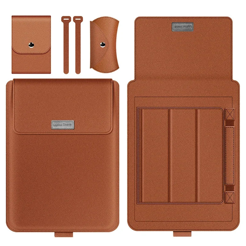 Pu Leather Laptop Sleeve Bag Case For Macbook Air Pro 13 14 16 M1 M2 M3 2020 2021 2022 2023 HP Dell 15 17 Inch Notebook Cover