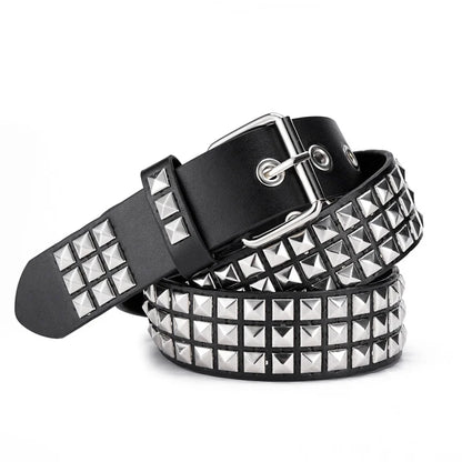 Men's and Women's Belt Elegant Genuine Leather Belt Punk Style Jeans Dress Waist Accessory