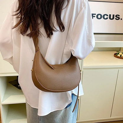 Women Underarm Bag Fashion Hobos Half Moon Saddle Shoulder Bags Luxury Pu Leather Crossbody Bag Phone Purses 2024 Commuting Bags