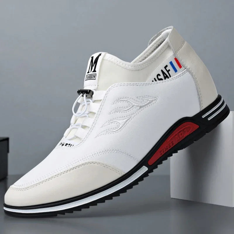 2023 Leather Shoes Men's Breathable Leather Shoes Soft Leather Soft Sole Casual Flat Shoes Men's Business Dress Casual Shoes