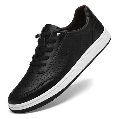 Fashion Brand Men's Sports Leisure Shoes Summer Breathable Men's Genuine Leather Shoes Office Business Formal Shoes Thick Sole