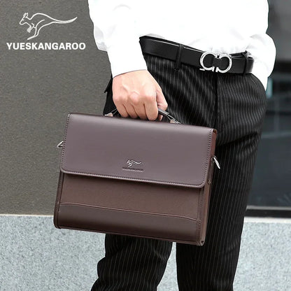Male Handbags Pu Leather Men's Tote Briefcase Business Shoulder Bag for Men 2026 Brand Laptop Bags Man Organizer for Documents