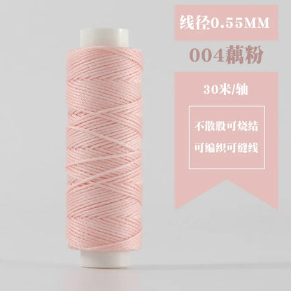 0.55mm Leather Waxed Sewing Thread For Hand Stitching Leather Cord DIY Bracelet Jewelry Making Round Waxed Line