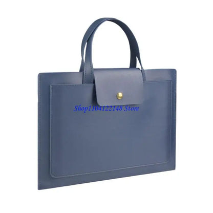 P9FA Lightweight Laptop Case With Ergonomic Handle Laptop Storage Bag PU Leather