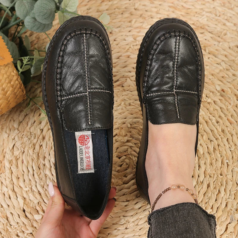 Women's loafers, women's flat shoes, lightweight mom shoes, women's casual shoes, durable artificial leather