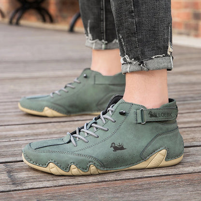 Leather Shoes for Men Casual Sneakers 2025 Waterproof Motorcycle Ankle Boots Italian Brand Men Shoes Luxury High Quality Loafers