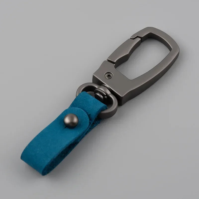Fashion Handmade Keychain Genuine Leather Keyring DIY Car Keychain Key Holder Keys Organizer Charm Keychain Accessories