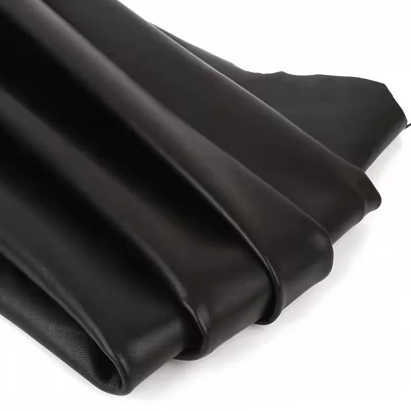Ultra thin 0.6mm top layer sheepskin fabric handmade DIY clothing genuine leather fabric black high-end clothing leather