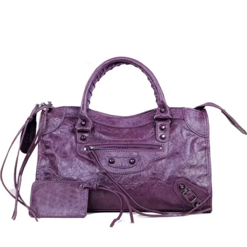 Handbags For Women 2026 New High Capacity Shoulder Bags Motorcycle Lady Travel Bag Luxury Brand Hobos Bags Cross-body Handbags