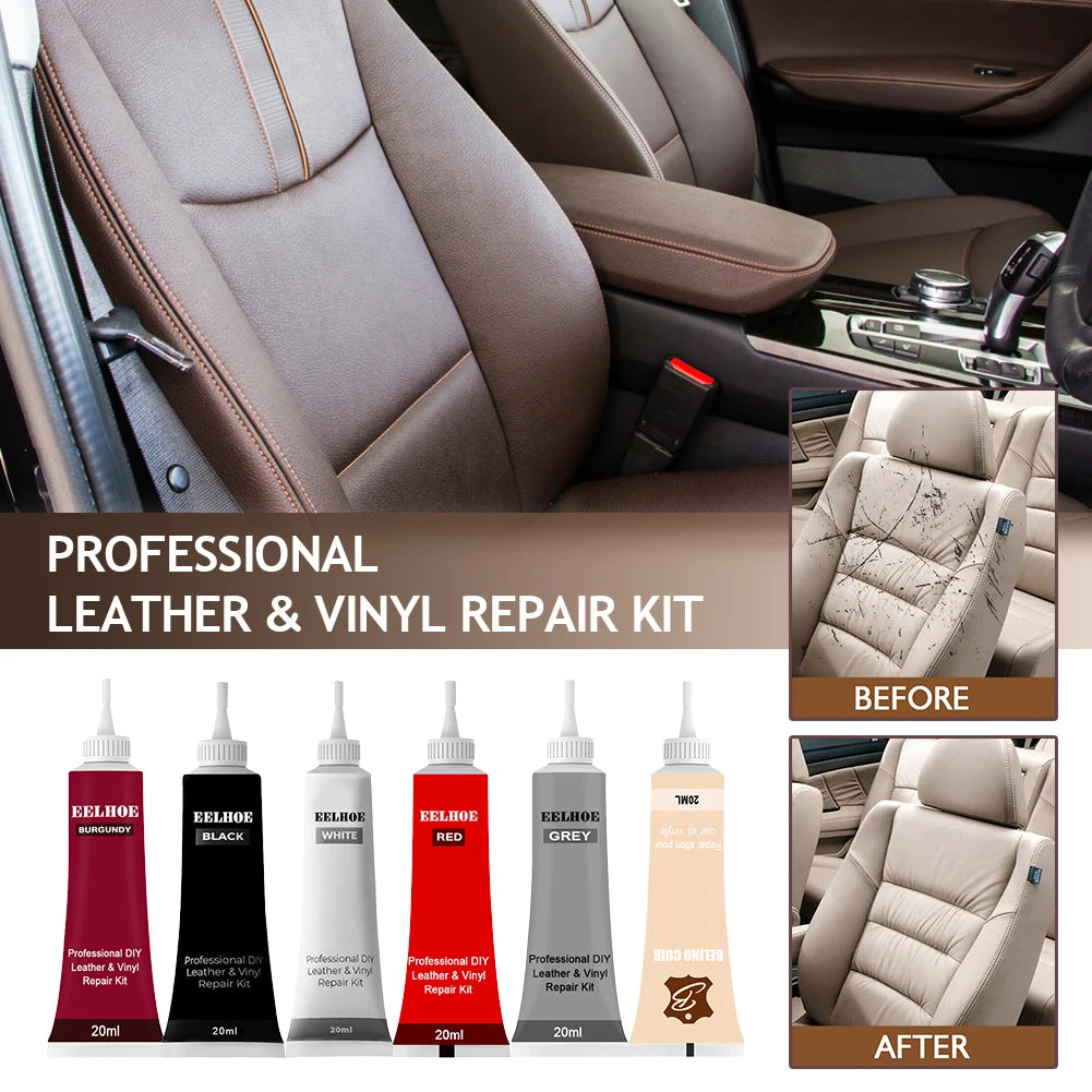 20ml Natural Leather Filler Repair Compound Auto Leather Restoring Paste Paintable Restoration Cream For Tears Crack Burns Holes