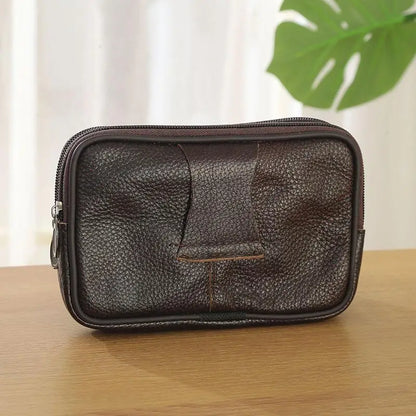 Leather Hand Bags For Men Large Capacity Money Purse Cell Mobile Phone Pocket Women Soft Double Zipper Male Clutch Bags