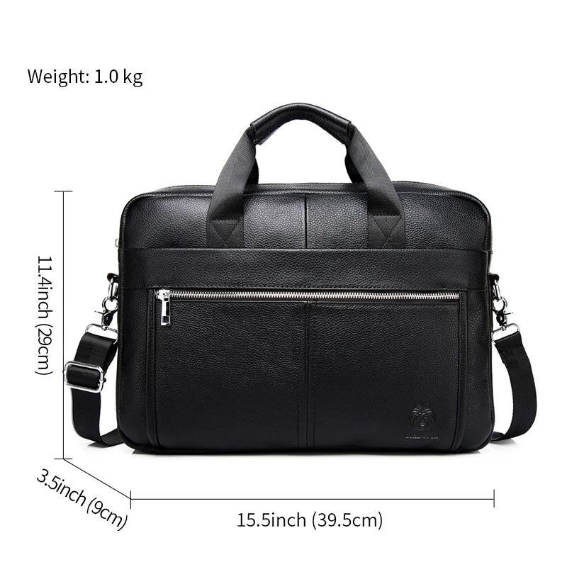 SCHLATUM Genuine Leather Briefcases Hard For Men Luxury Handbags Laptop Briefcase Bags 15 Inch Office Bussiness Computer Bag