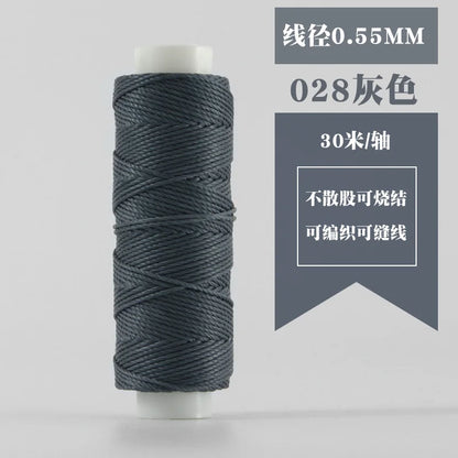 0.55mm Leather Waxed Sewing Thread For Hand Stitching Leather Cord DIY Bracelet Jewelry Making Round Waxed Line