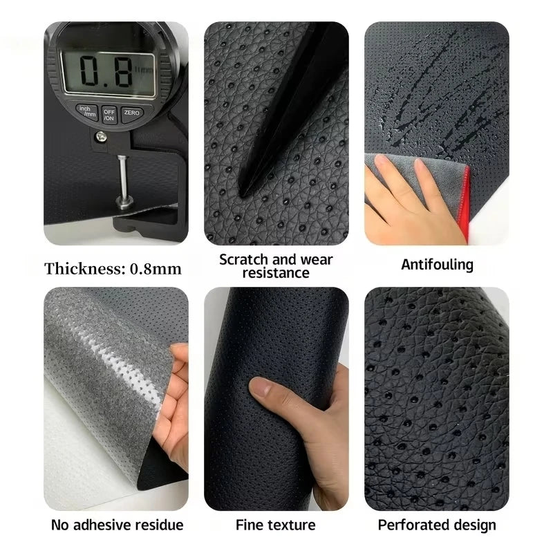 Perforated Breathable Faux Leather Self-Adhesive Leather Repair Sofa Patch Adhesive Tape Repair Car Seat Furniture Chair Repair