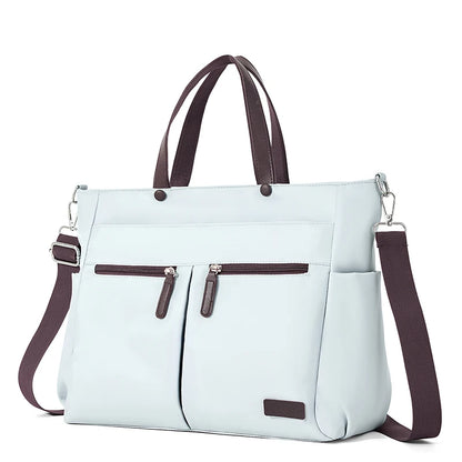 【 Laptop Bag 】 Nylon casual ladies' laptop bag, daily commuting briefcase, lightweight double main pocket single-shoulder bag