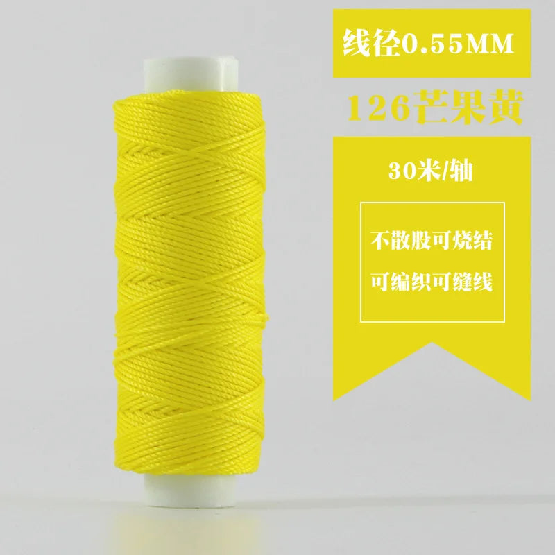 0.55mm Leather Waxed Sewing Thread For Hand Stitching Leather Cord DIY Bracelet Jewelry Making Round Waxed Line