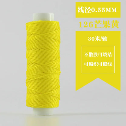 0.55mm Leather Waxed Sewing Thread For Hand Stitching Leather Cord DIY Bracelet Jewelry Making Round Waxed Line