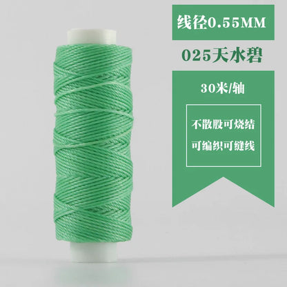 0.55mm Leather Waxed Sewing Thread For Hand Stitching Leather Cord DIY Bracelet Jewelry Making Round Waxed Line
