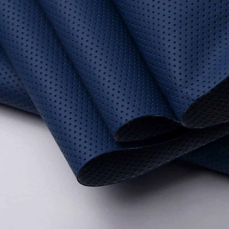Perforated Leather Fabric Breathable Hole Punch Synthetic Leather Material for Furniture Sofa Car Seat Upholstery DIY Craft