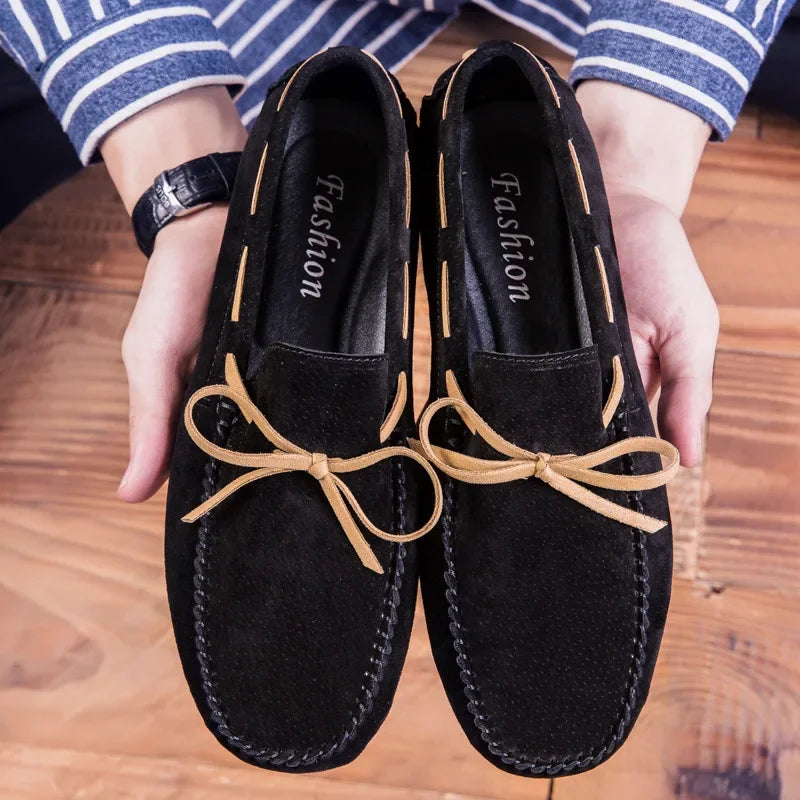 Leather Men Casual Shoes Luxury Brand comfortable Slip on Formal Loafers Men Moccasins Italian Soft Male Driving Shoes