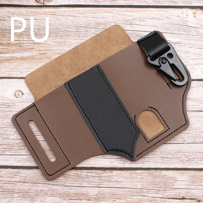 Leather Sheath For Leatherman Multitool Sheath EDC Pocket Organizer Hunt Tactical Knife Pouch Flashlight Camping Outdoor Tool