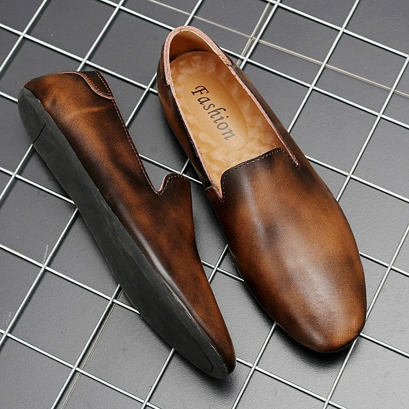 Men's Casual Shoes Genuine Leather Men Trendy Luxury Loafers Moccasins Mens Light Comfortable Driving Shoes