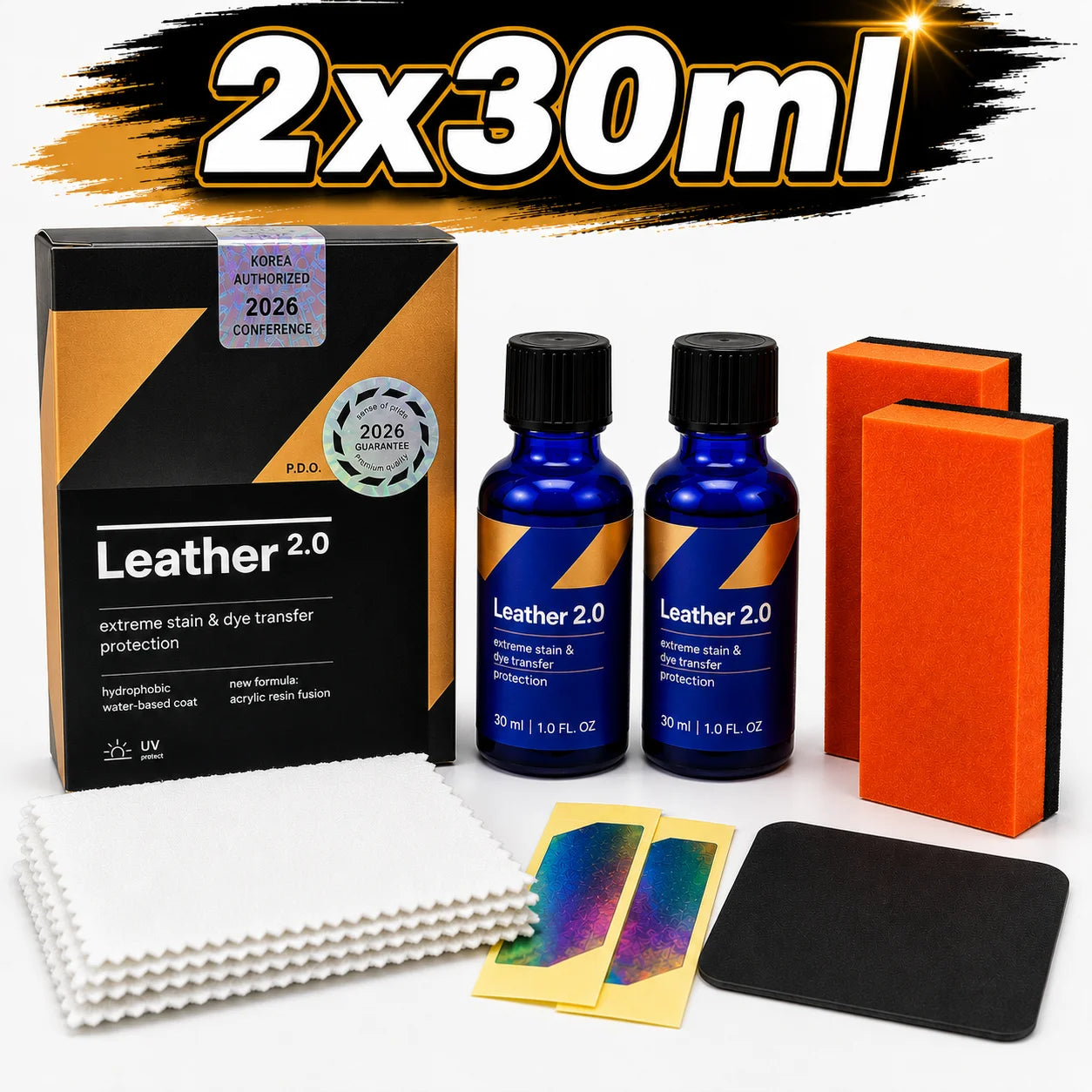 CAR CQUARTZ Leather 2.0 Hydrophobic Oil Phobic Safe on Car Leather Resistance To UV Denim Dye Coloring Abrasion Stains 2 sold