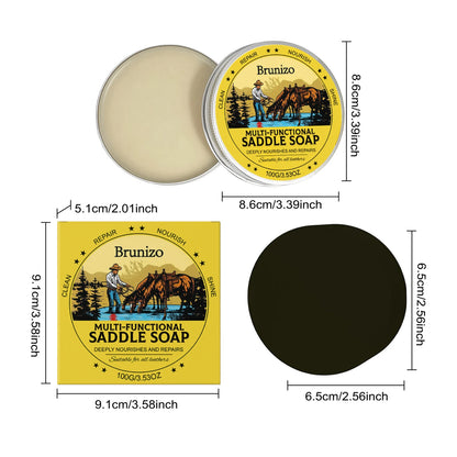 Car Leather Maintenance Cream with Sponge To Soften & Protect Leathercraft for Boots Bags Saddles Car Interiors Shoes 3.53oz