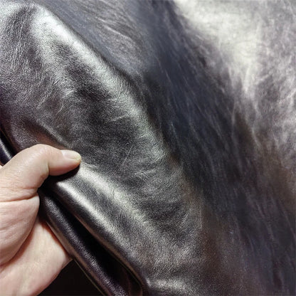 0.8/1mm Champagne Gold Metallic Brown Sheepskin. First Layer Leather.Real Leather Fabric. Handmade DIY For Bags. Whole Sheepskin