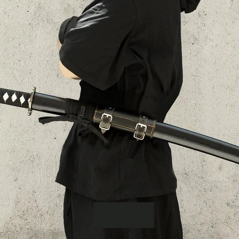 Fashion Cosplay Sword Holder Belt, Pu Leather Anime Sword Belt Accessories Samurai Costume Cosplay Accessories