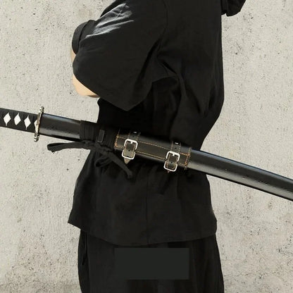 Fashion Cosplay Sword Holder Belt, Pu Leather Anime Sword Belt Accessories Samurai Costume Cosplay Accessories