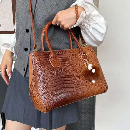 Ladies Quality Leather Shoulder Bags for Women 2026 Luxury Designer Handbags Classic Female Commute Fashion Large Capacity Tote