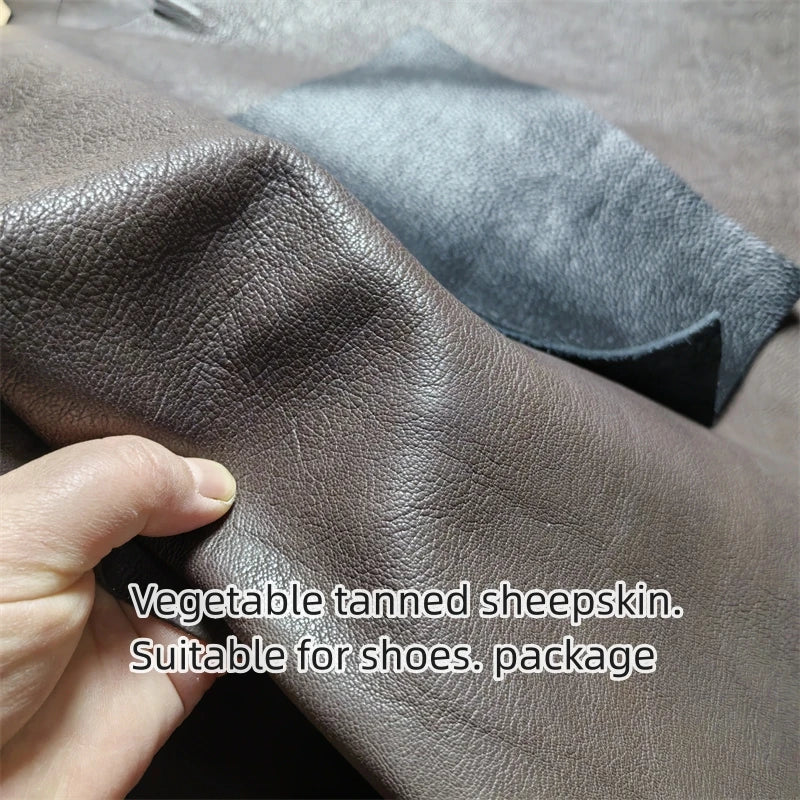 1.1mm Brown Vegetable Tanned Sheepskin. First Layer Leather. Real Leather Fabric. Handmade DIY For Shoes. Bag. Whole Sheepskin