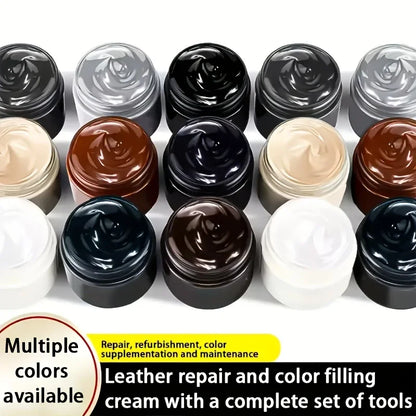 Leather coloring paste-three colors(white,brown,black),suitable for shoes,bags,sofas-repair,restore faded and scratched leather